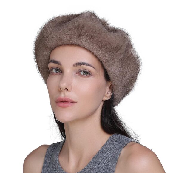 3213 Women Winter Berets Faux Fur Hat Warm New Beret For main image 5